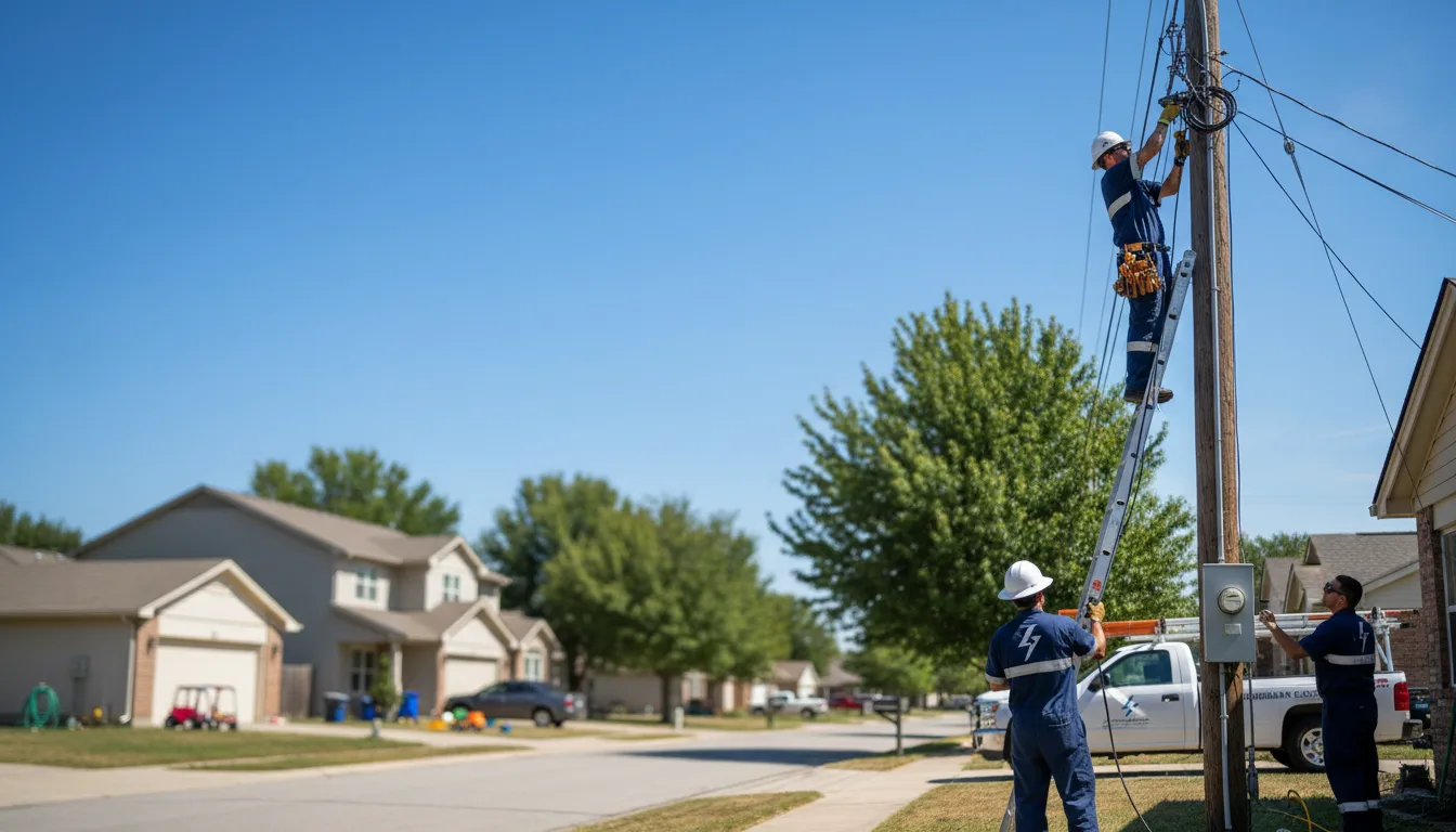 Residential electrician providing installation services in Lane, KS